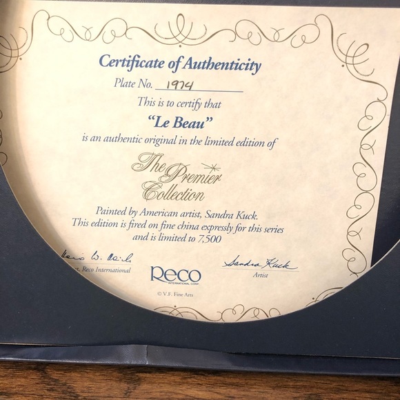 SANDRA KUCK La Belle And La Beau LARGE Plates THE PREMIER COLLECTION set of 2 - Picture 4 of 6